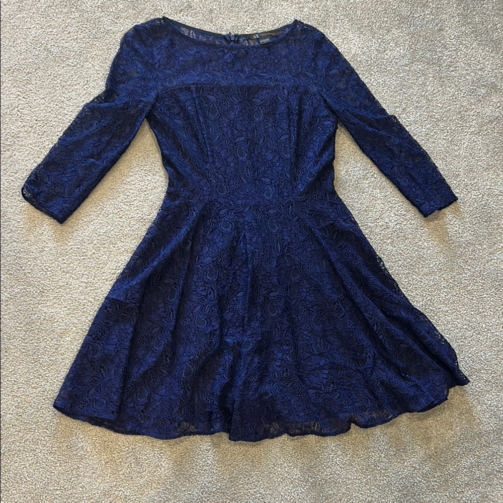 Armani Exchange Midnight Blue Lace Dress